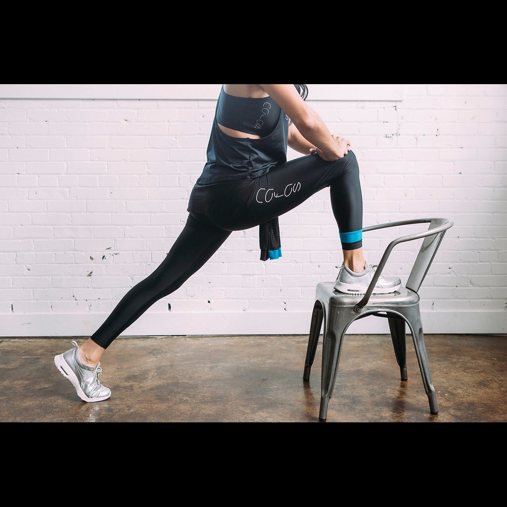 Seamless leggings made in Colombia.